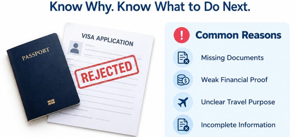 Tourist visa rejection reasons and next steps for reapplying